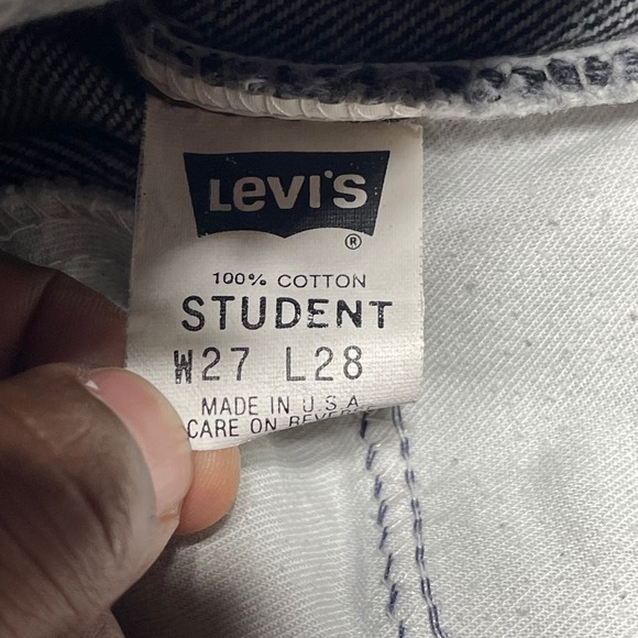 Vintage Levi's SilverTab Jeans 23x27 Gray USA Made Distressed Straight Leg 90s - Picture 3 of 11